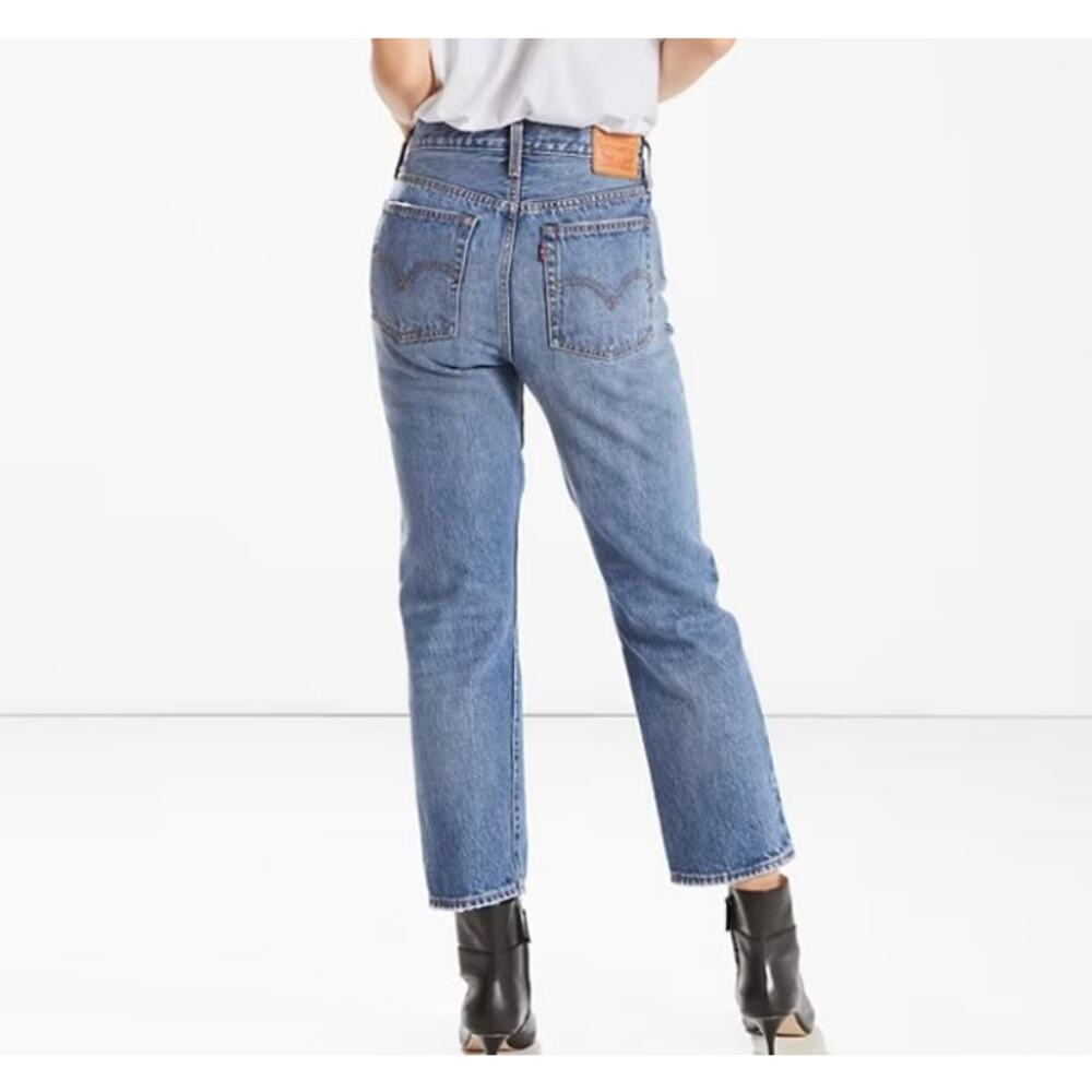 Levi's Wedgie Fit Straight Jeans Premium Denim 26 Distressd